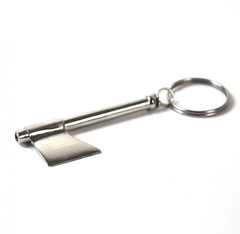 axe shaped snorter tube keyring