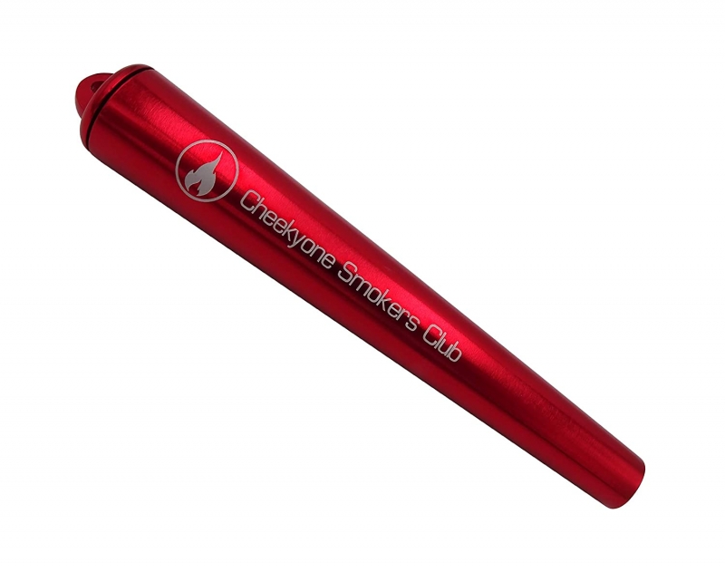 metal smell proof king size cigarette holder cheekyone red