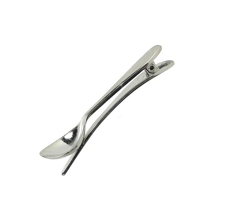 clip on ibiza snorting spoon silver