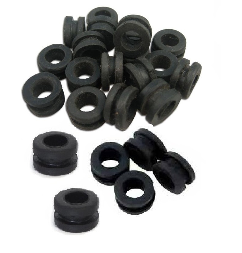 10 x bong grommet, black rubber