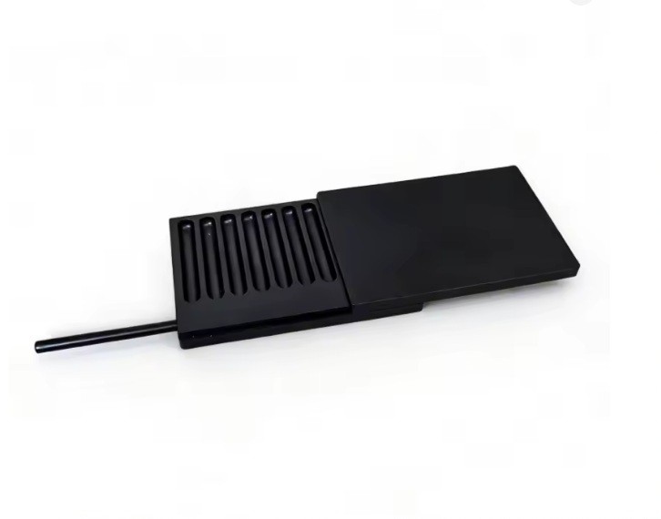 Black snuff snorter box kit 7 grooves compart