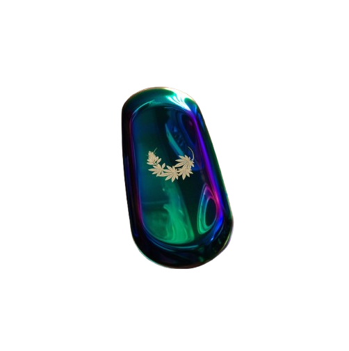 Rolling tray, petrol / rainbow style. metal, 