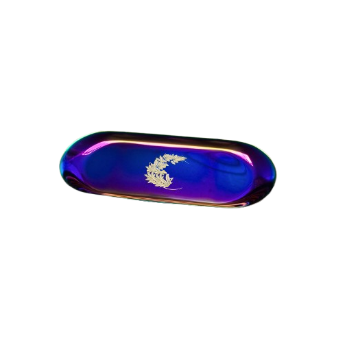 Rolling tray, petrol / rainbow style. metal, 