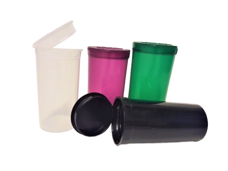50 x 13 dram pop top squeeze jar pot stash po