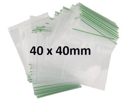 1000 x 40mm x 0mm grip lock gummy sealy bags 