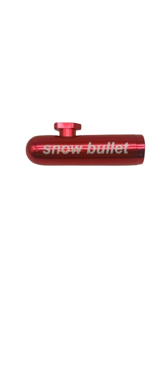 Snow Bullet metal rocket snuff snorter Red