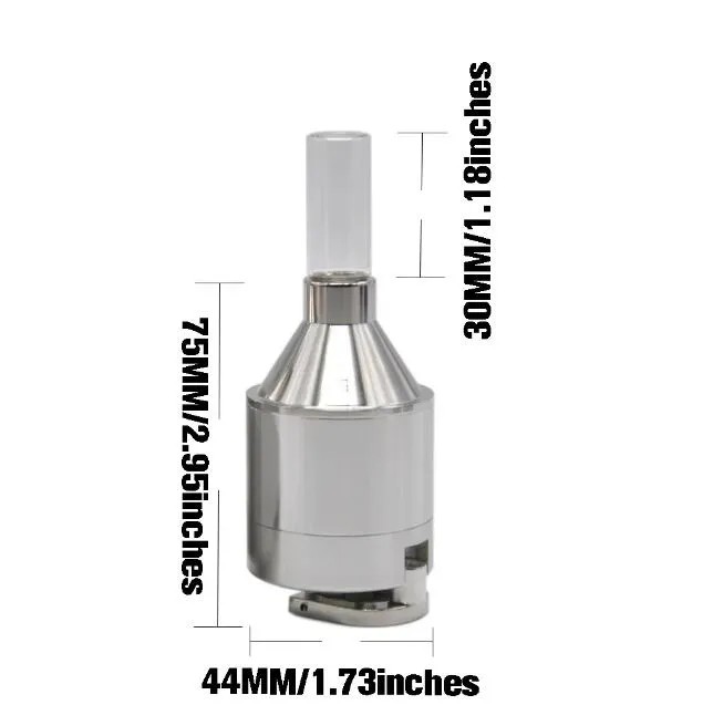 Powder grinder with glass bottle