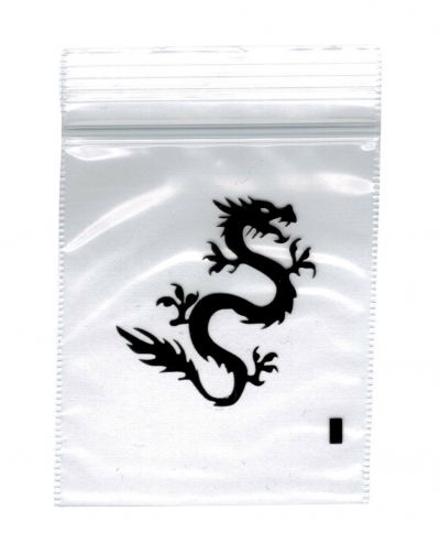 100 x 40mm x 40mm dragon grip lock gummy sealy bags 