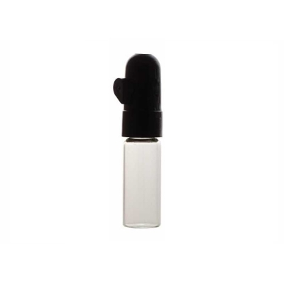 snorter bullet rocket glass and plastic black top for snuff