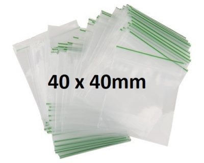 100 x 40mm x 40mm grip lock gummy sealy bags 