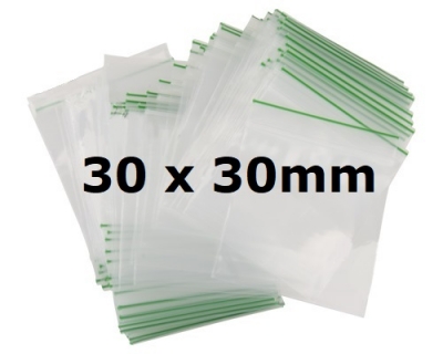 1000 x 30mm x 30mm grip lock gummy sealy bags 