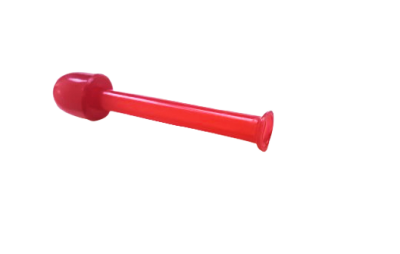 sniffer snorter tube blue acrylic plastic mushroom shape